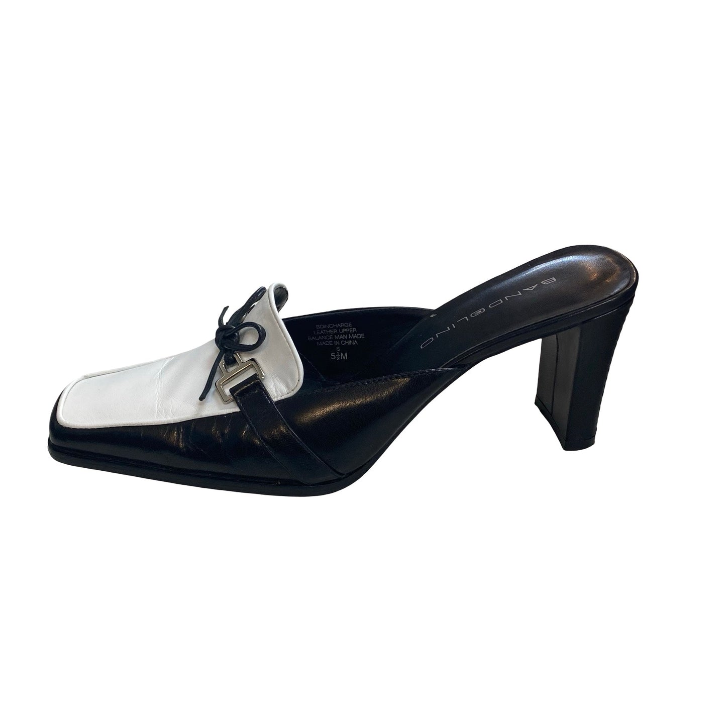 Shoes Heels Block By Bandolino In Black & White, Size:5.5