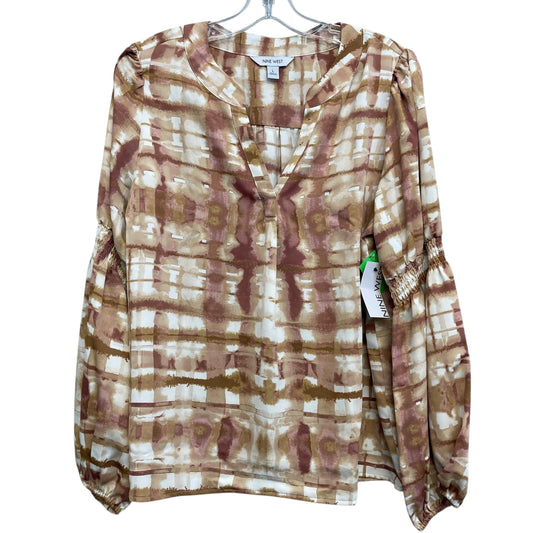 Top Ls By Nine West In Brown & Cream, Size:L