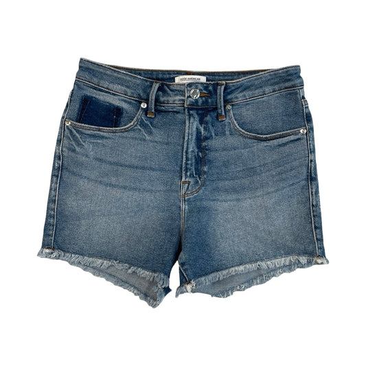 Shorts By Good American In Blue Denim, Size:8