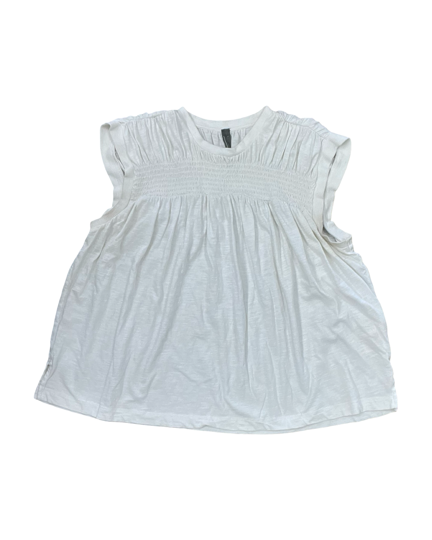 Top Sleeveless By Anthropologie In White, Size:L