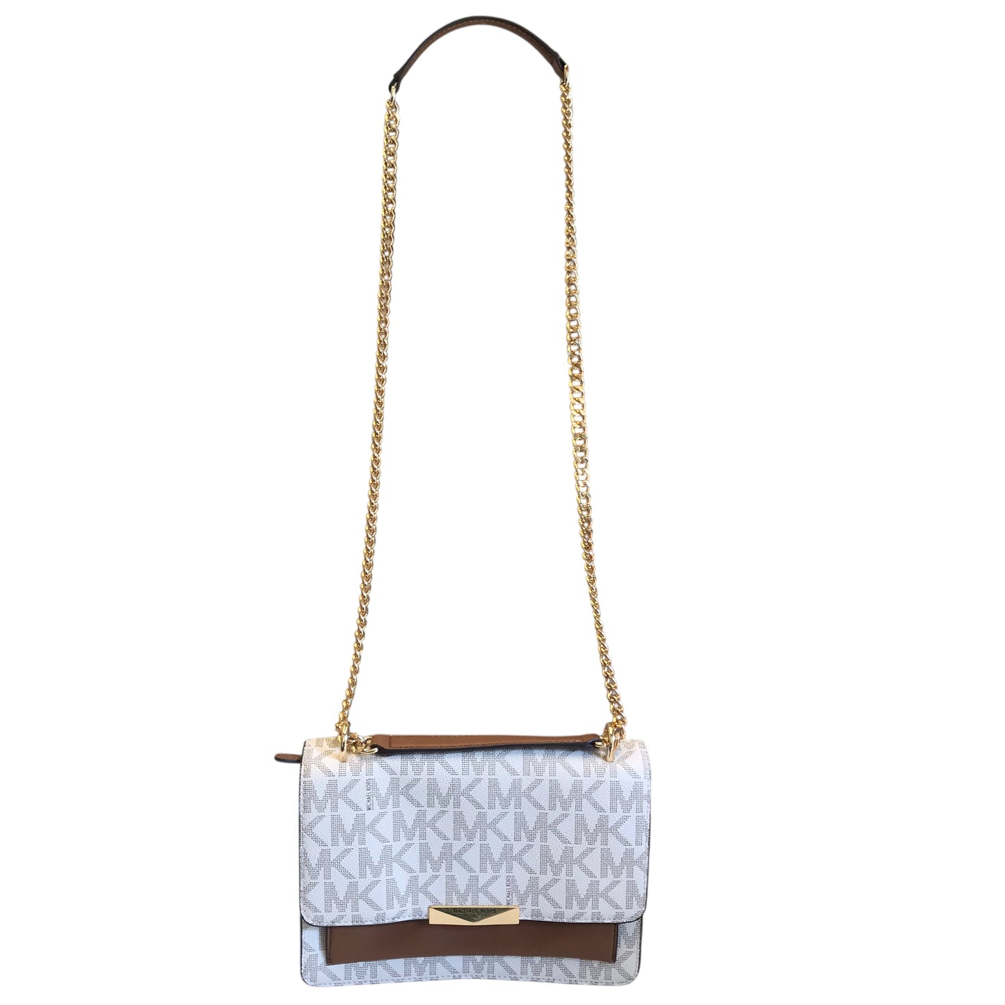 Crossbody Designer By Michael Kors In White, Size:Small