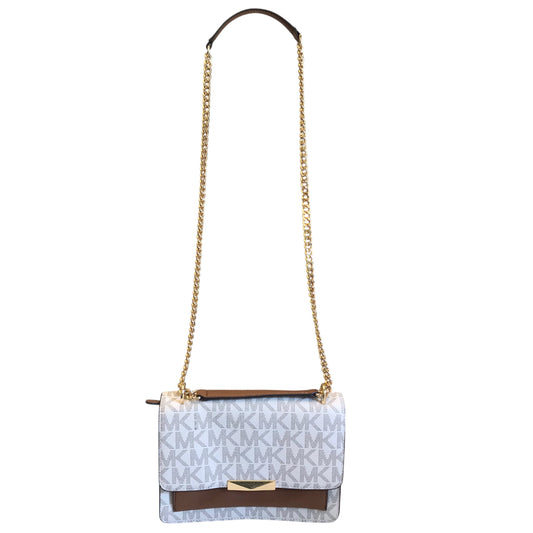 Crossbody Designer By Michael Kors In White, Size:Small