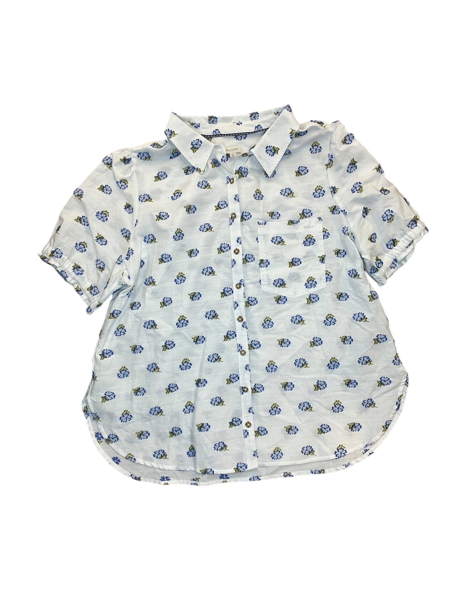 Blouse Ss By Pilcro In White, Size:Xl