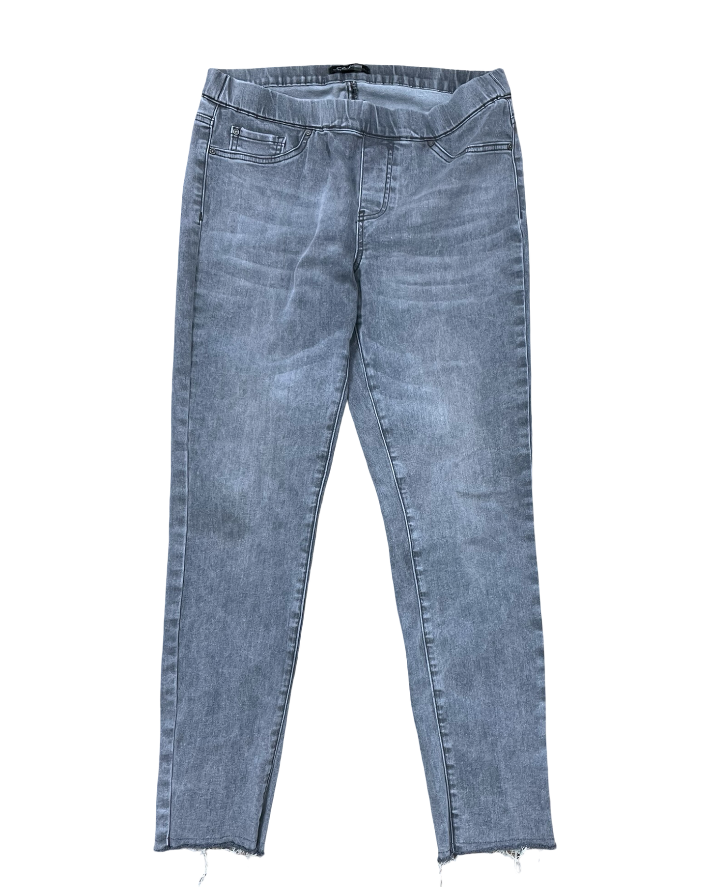 Jeans Skinny By Charlie B In Grey Denim, Size:8