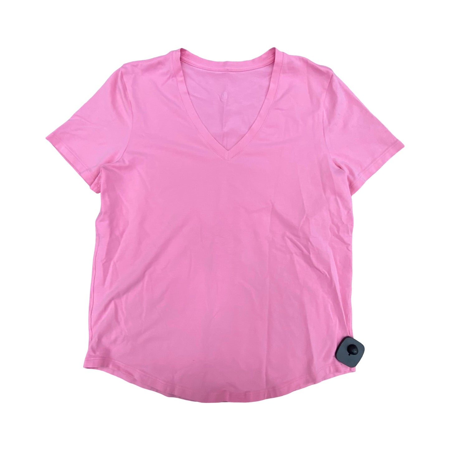 Athletic Top Ss By Lululemon In Pink, Size:M