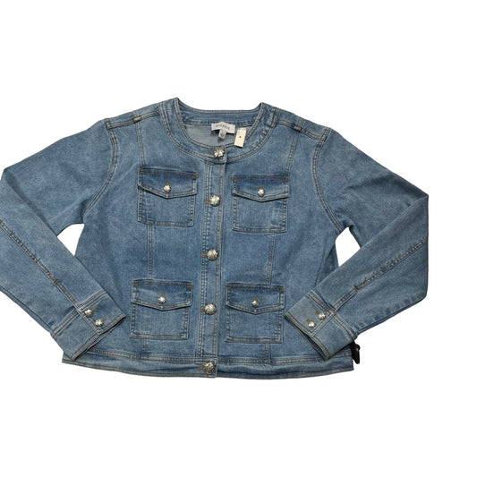 Jacket Denim By Evereve In Camouflage Print, Size:L