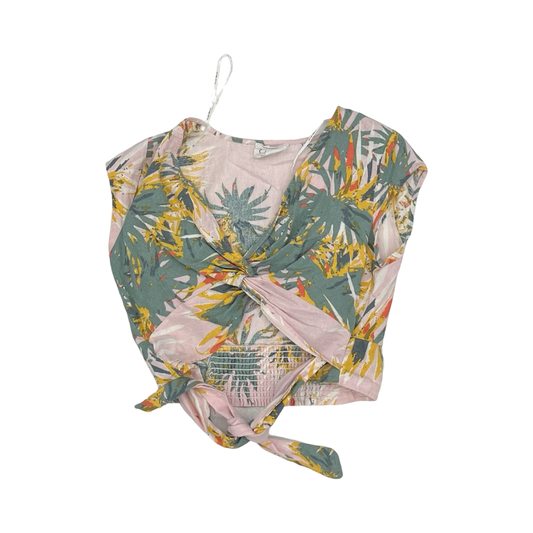 Blouse Ss By Sadie & Sage In Green & Pink, Size:M