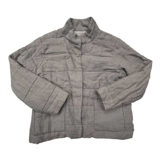 Jacket Designer By Eileen Fisher In Grey, Size:L