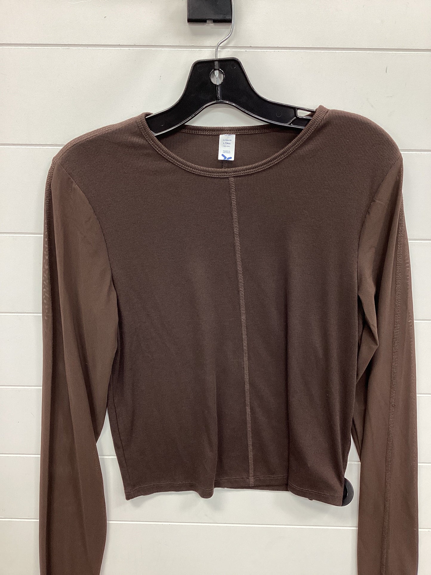 Athletic Top Ls Crewneck By Old Navy In Brown, Size:L