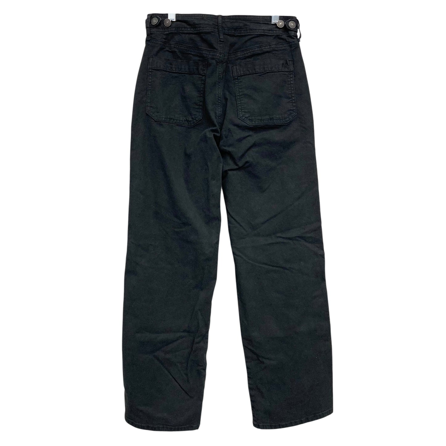 Jeans Wide Leg By American Eagle In Black Denim, Size:0