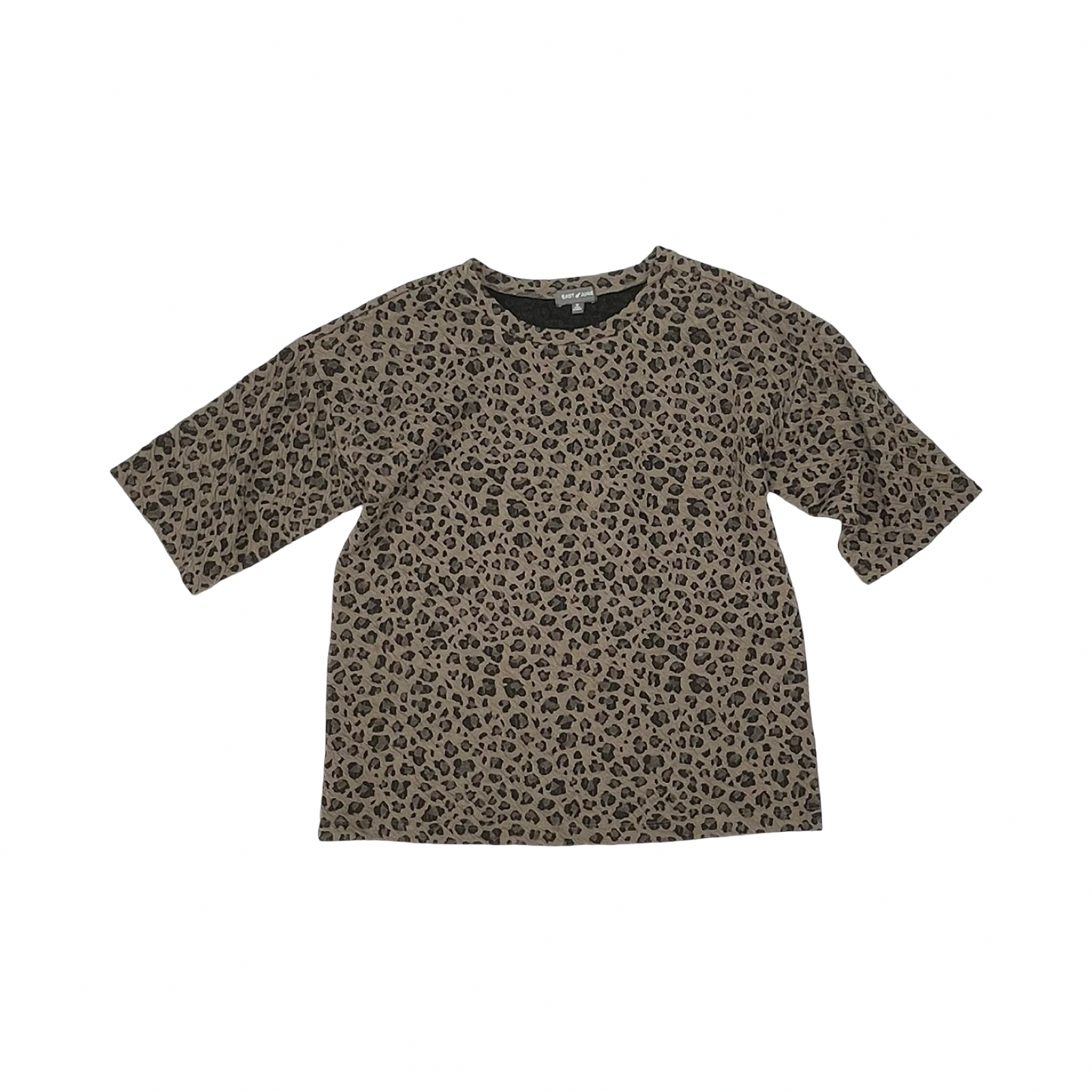 Top Ss By Clothes Mentor In Leopard Print, Size:M
