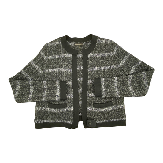 Sweater Cardigan By Banana Republic In Black & Grey, Size:S