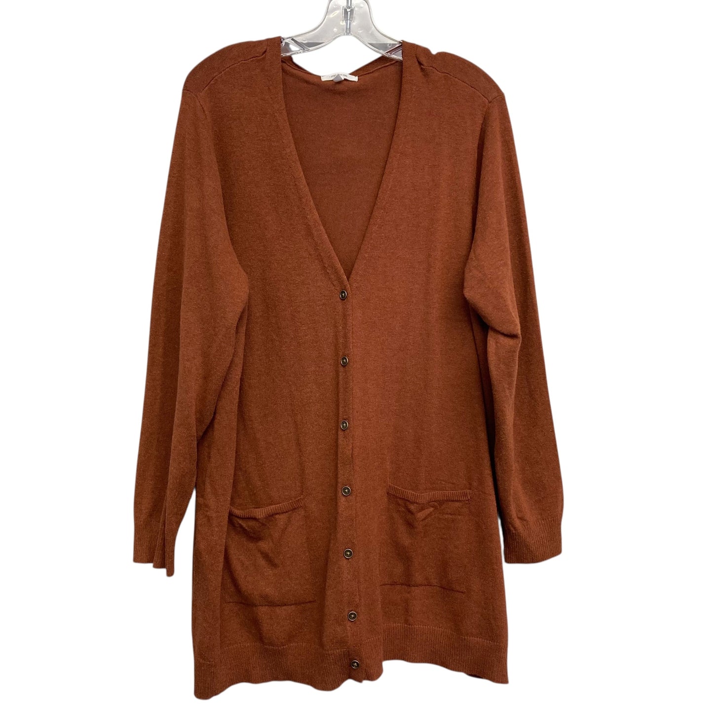 Sweater Cardigan By Maurices In Brown, Size:1X