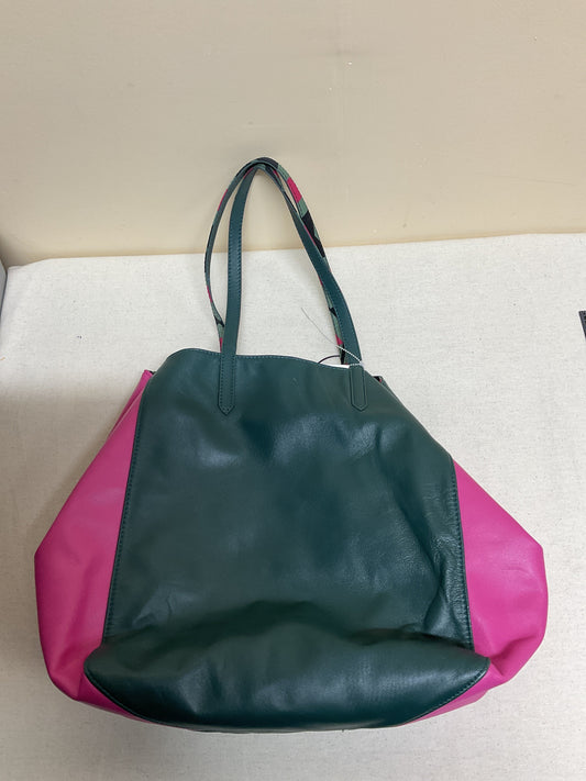 Handbag Designer By Diane Von Furstenberg In Green & Pink, Size:Large -as is