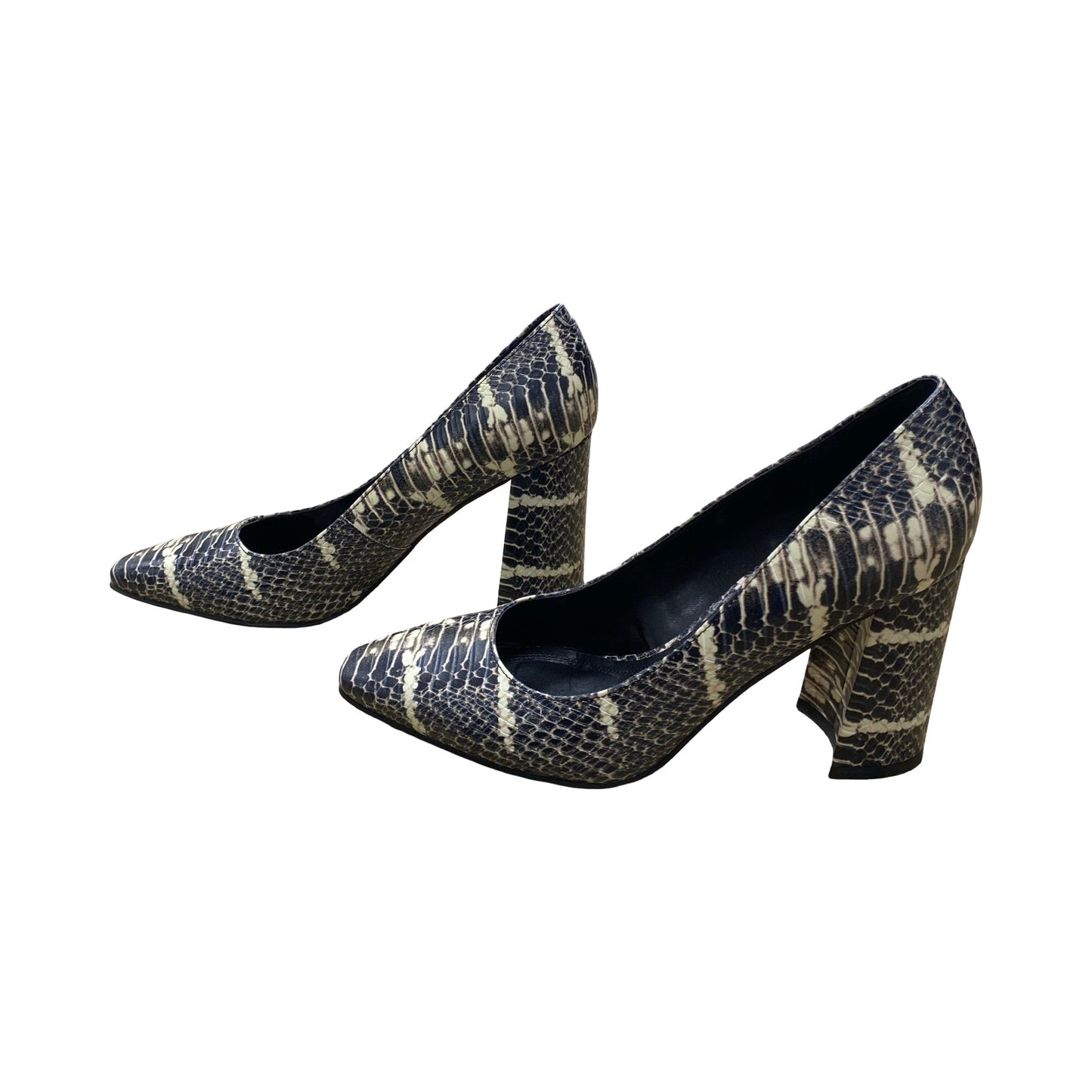 Shoes Heels Block By Marc Fisher In Snakeskin Print, Size:6