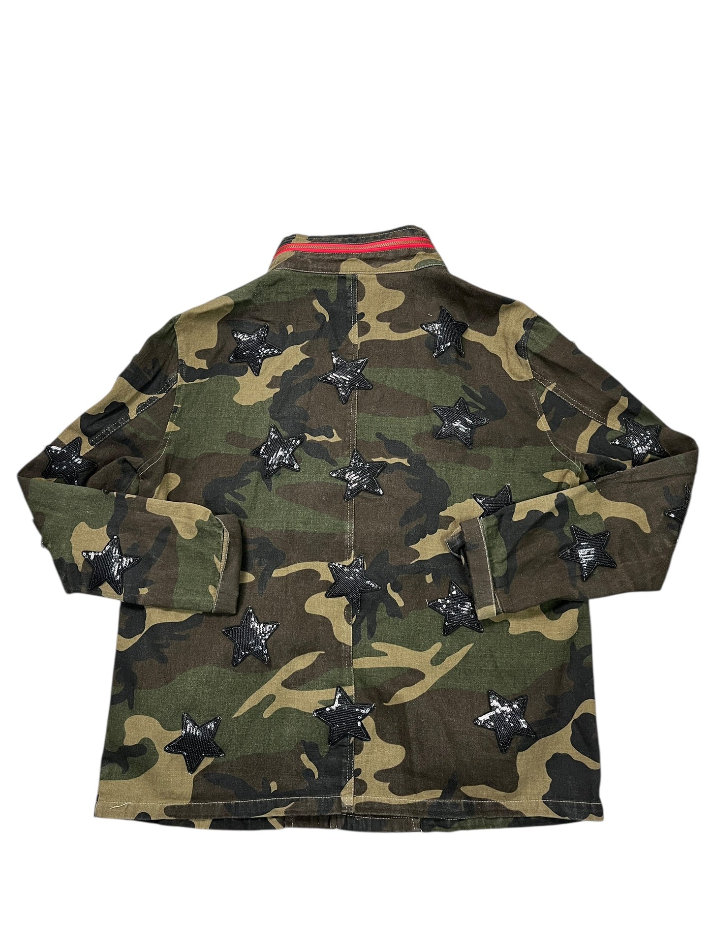 Jacket Denim By Clothes Mentor In Camouflage Print, Size:M