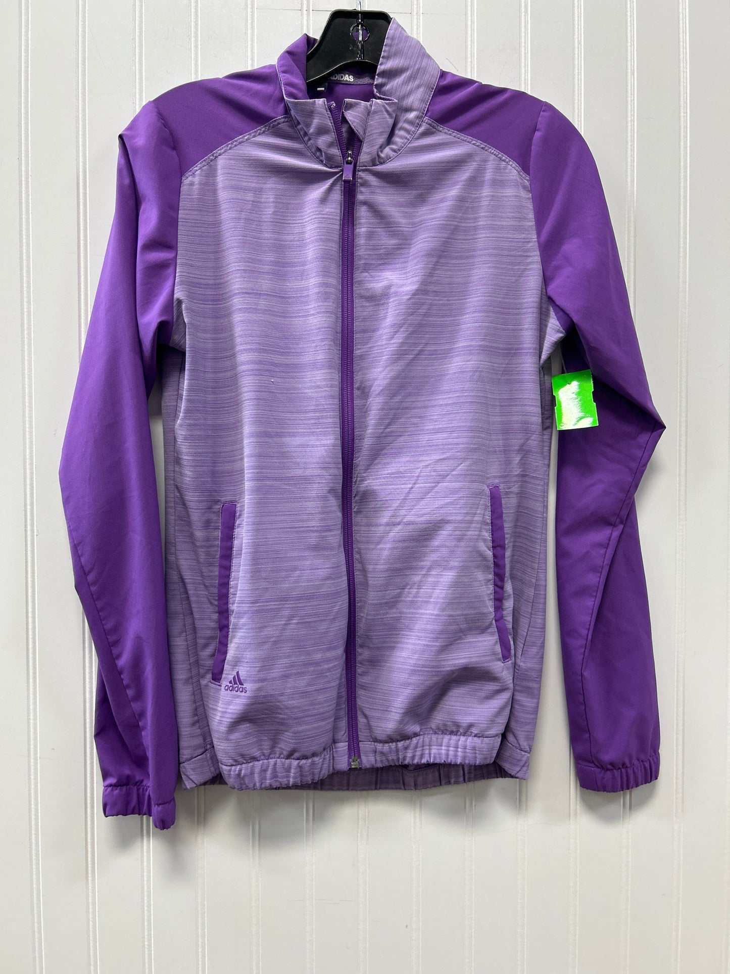 Athletic Jacket By Adidas In Purple, Size:Xs