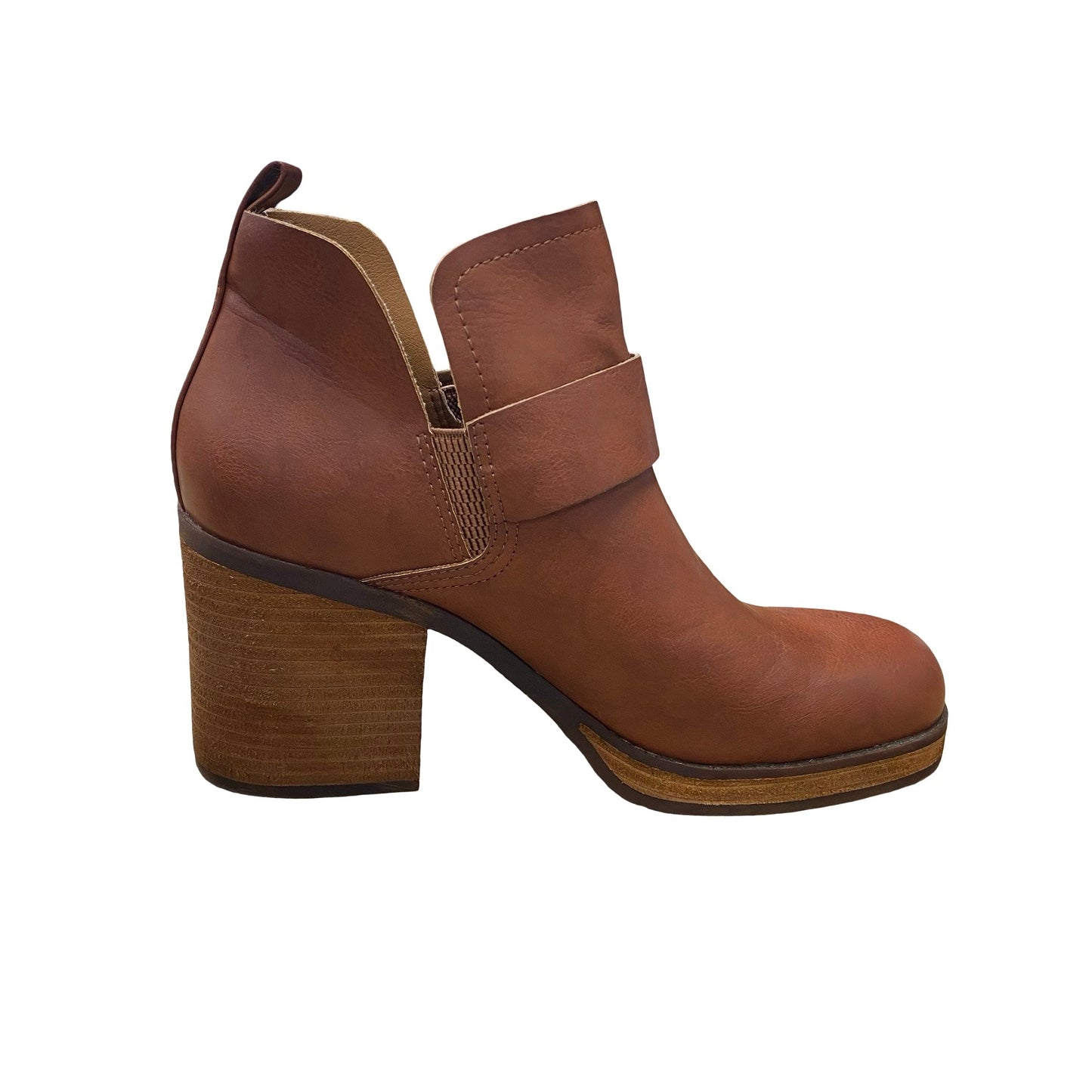 Boots Ankle Heels By Korks In Brown, Size:8.5