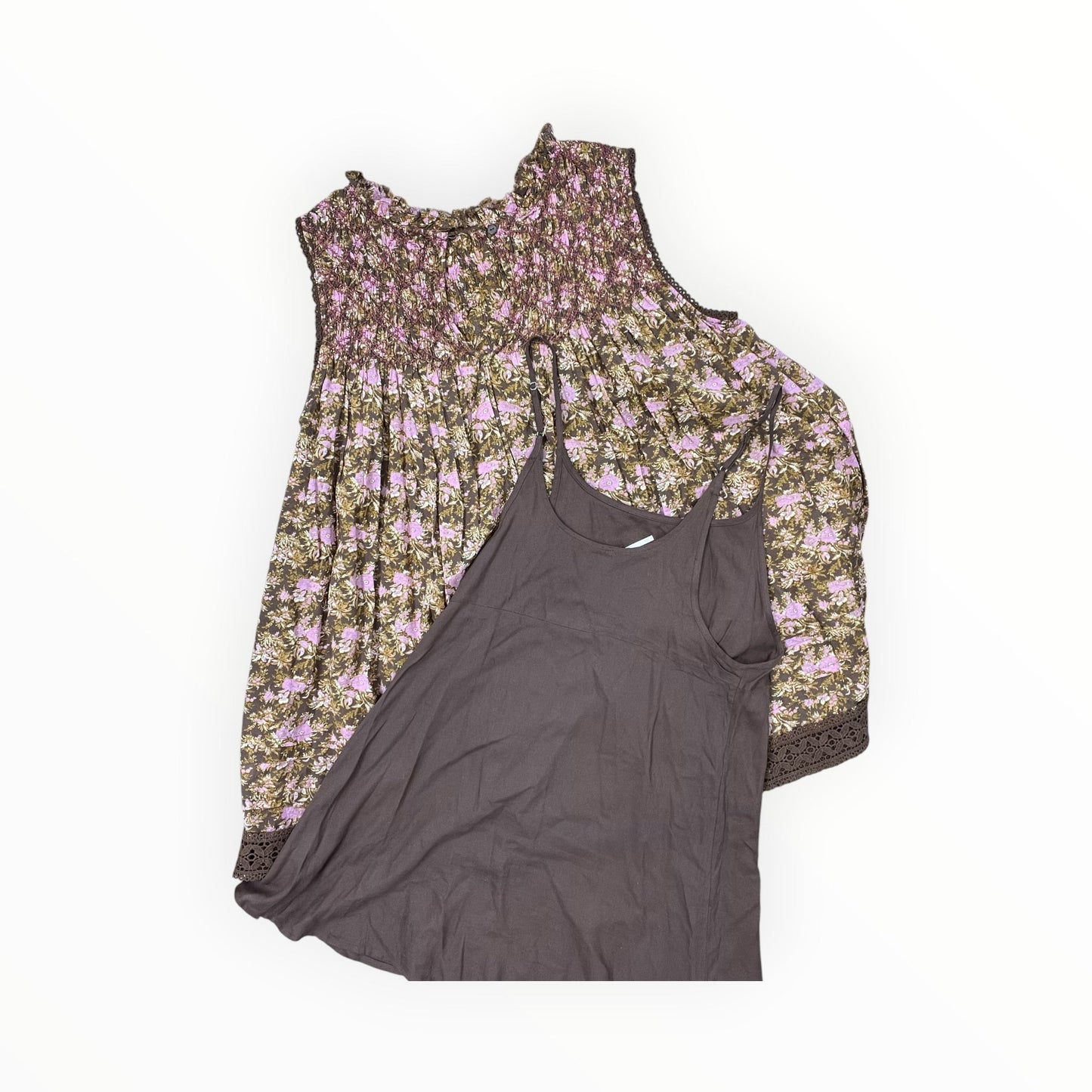 Top 2Pc Sleeveless By Free People In Brown & Pink, Size:Xs
