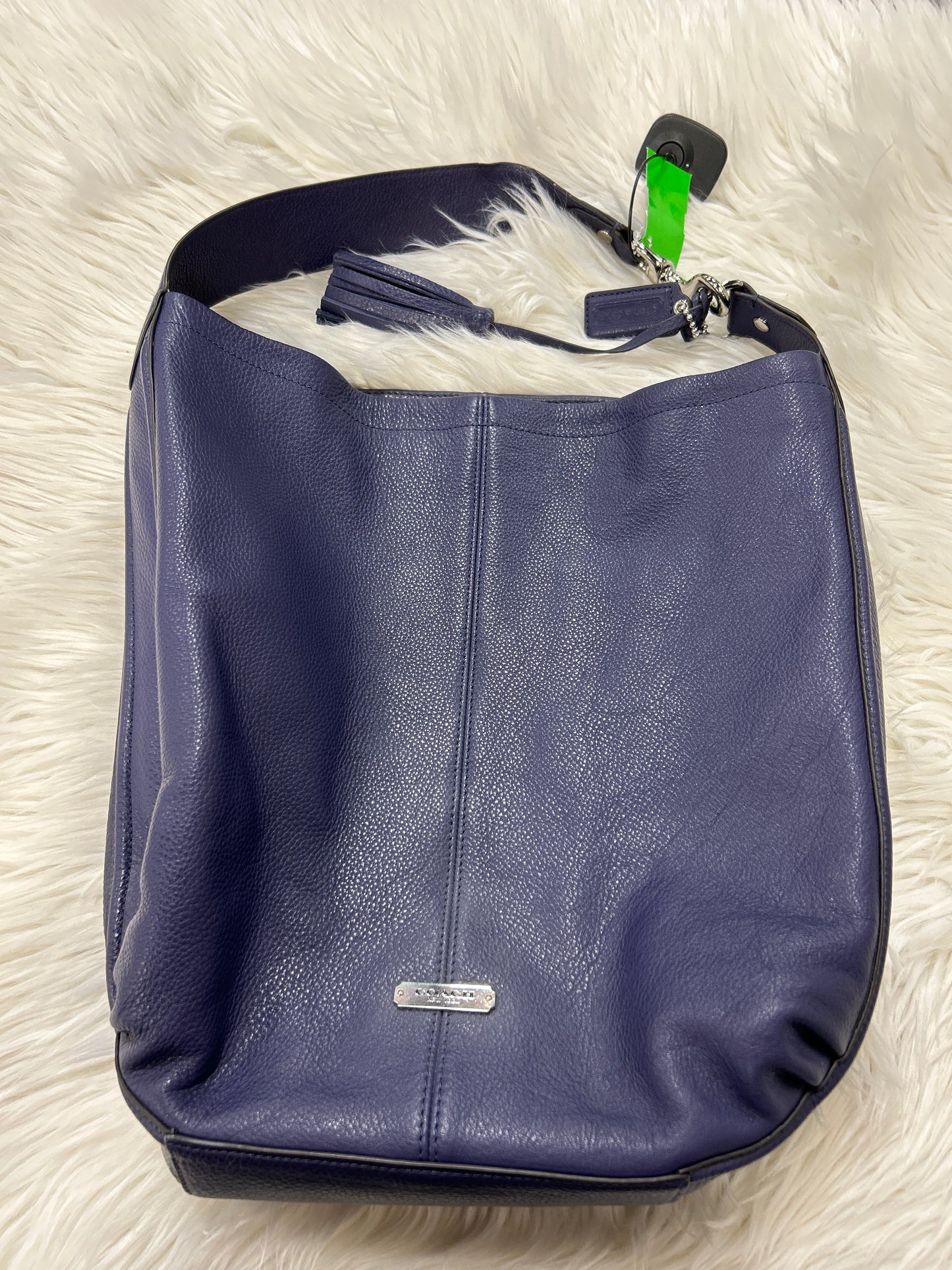 Handbag Designer By Coach In Navy, Size:Large