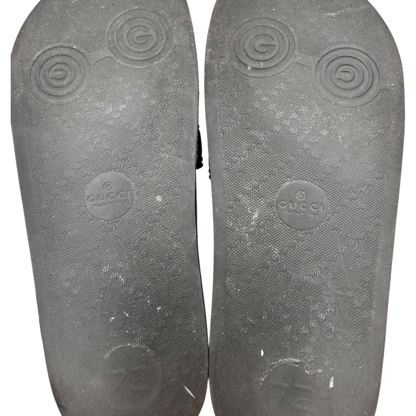 Sandals Luxury Designer By Gucci In Black, Size:7.5