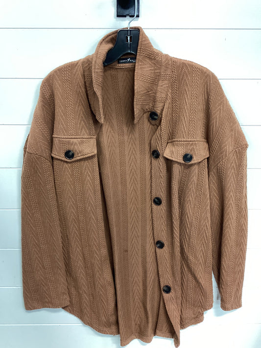 Jacket Fleece By Emery Rose In Brown, Size:M