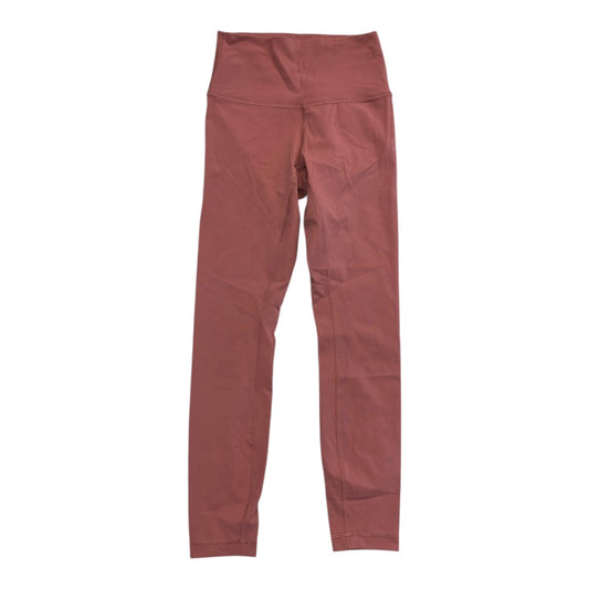 Athletic Leggings Capris By Lululemon In Pink, Size:4