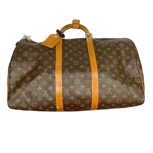 Duffle And Weekender Luxury Designer By Louis Vuitton In Brown, Size:Medium
