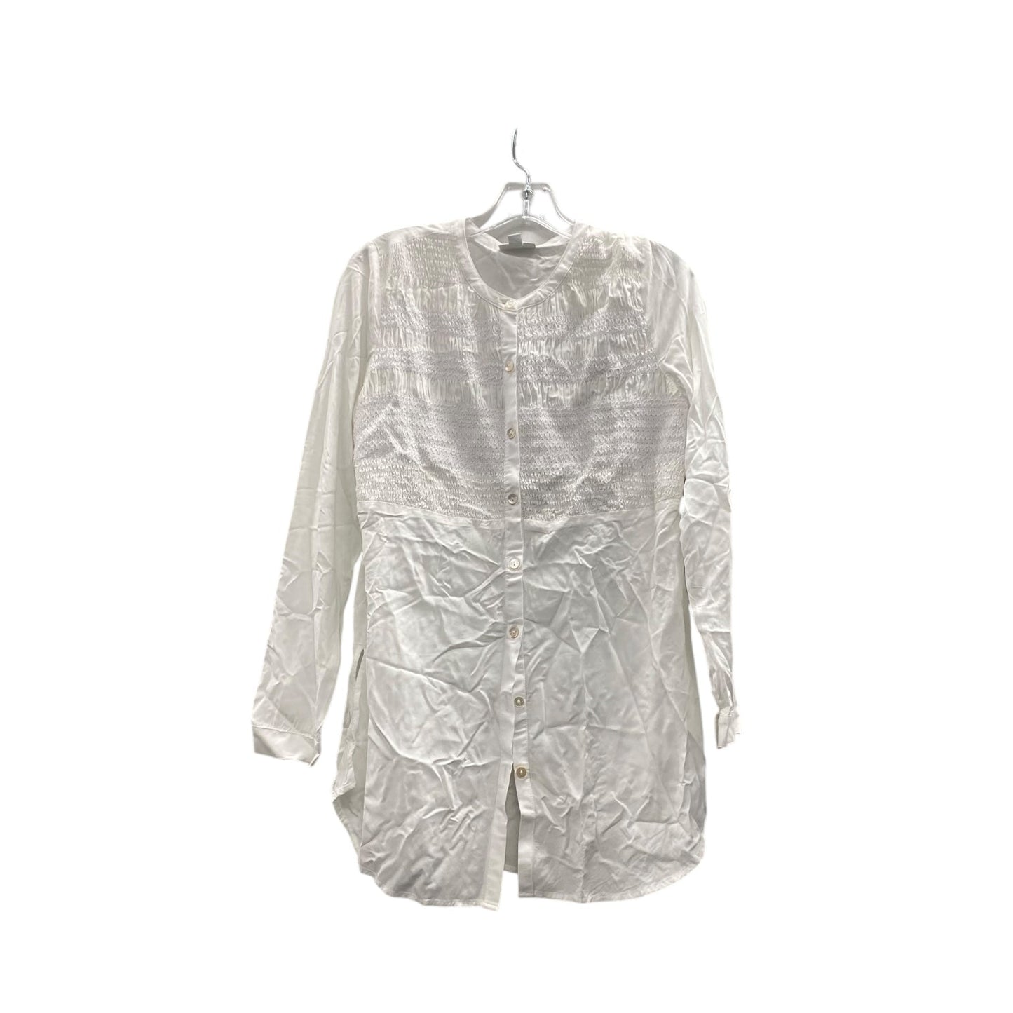 Blouse Ls By J. Jill In Ivory, Size:Xl