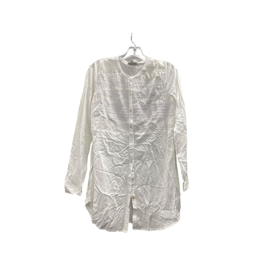Blouse Ls By J. Jill In Ivory, Size:Xl