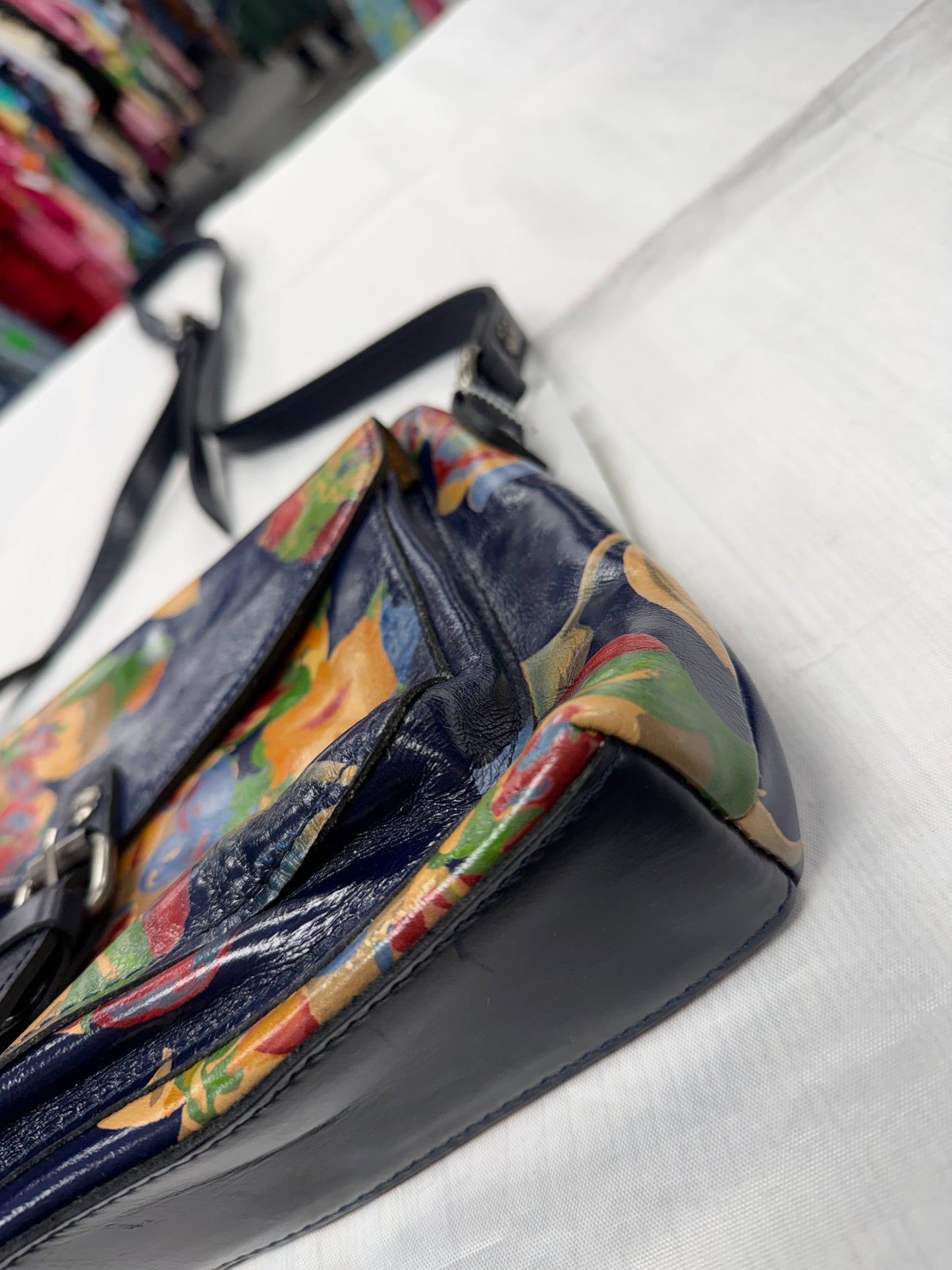 Crossbody Designer By Patricia Nash In Blue, Size:Medium