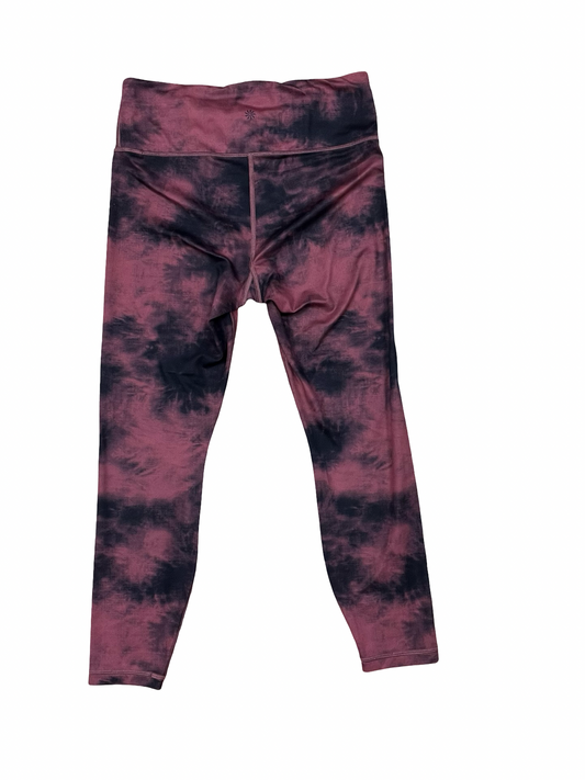 Athletic Leggings By Athleta In Black & Red, Size:M