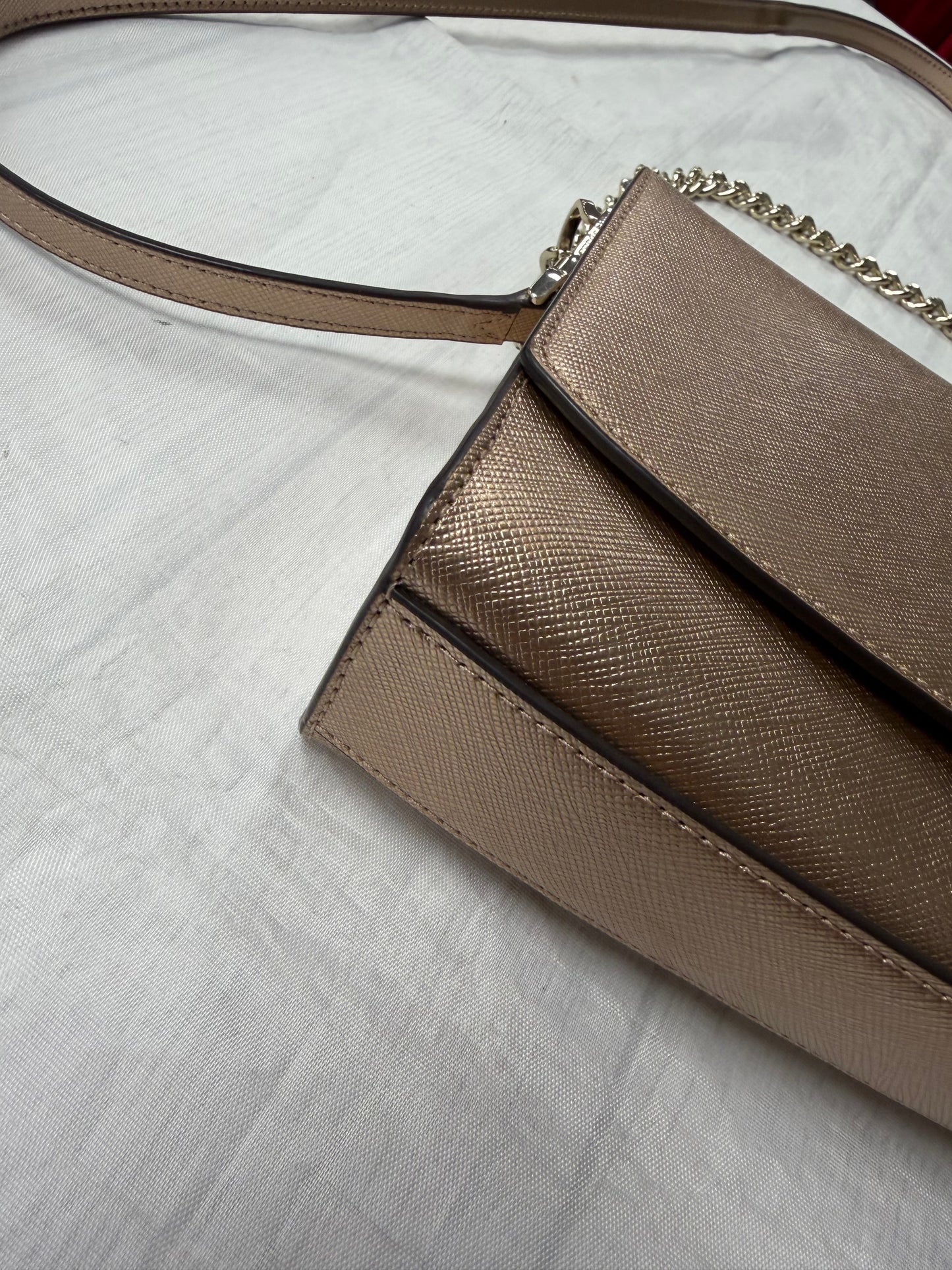 Crossbody Designer By Kate Spade In Rose Gold, Size:Small