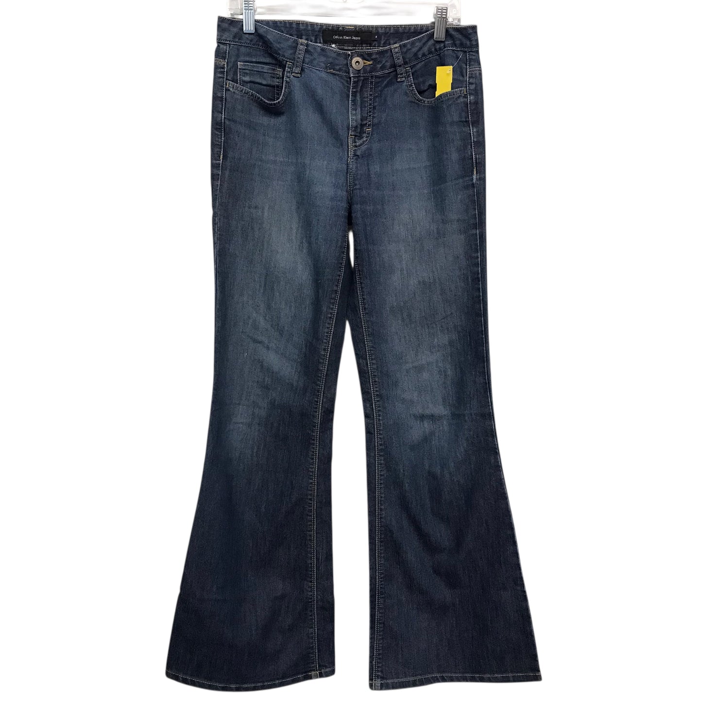 Jeans Flared By Calvin Klein In Blue Denim, Size:8