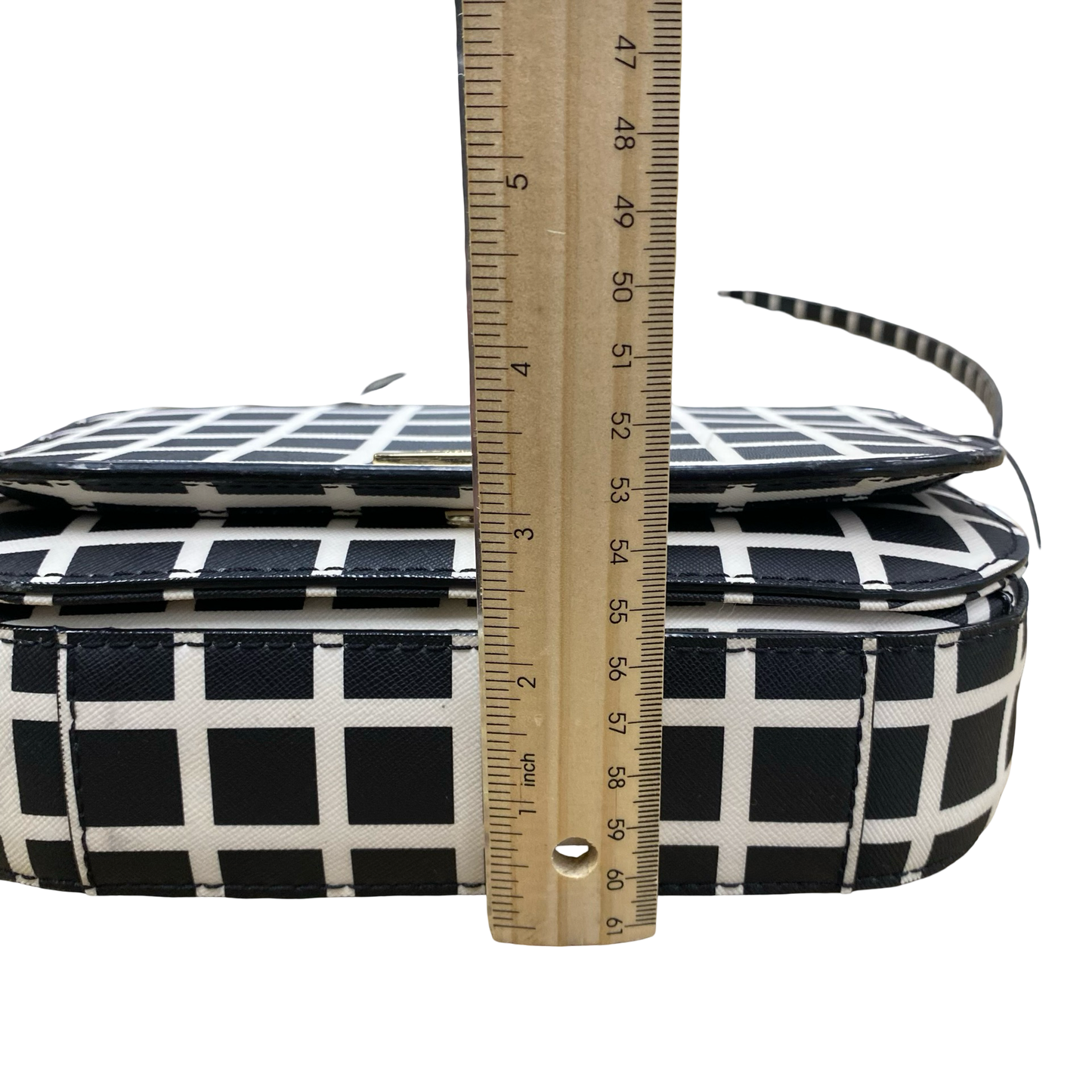 Handbag Designer By Kate Spade In Black & White, Size:Small