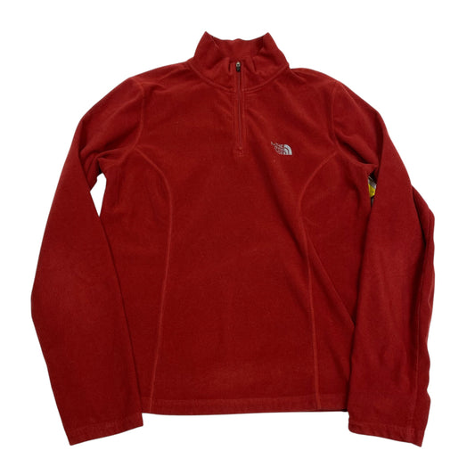 Athletic Top Ls Collar By The North Face In Red, Size:M