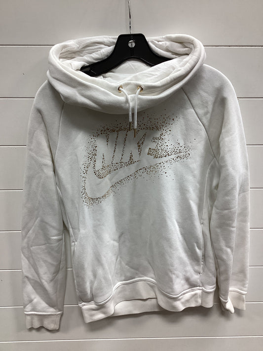 Athletic Sweatshirt Hoodie By Nike Apparel In White, Size:S