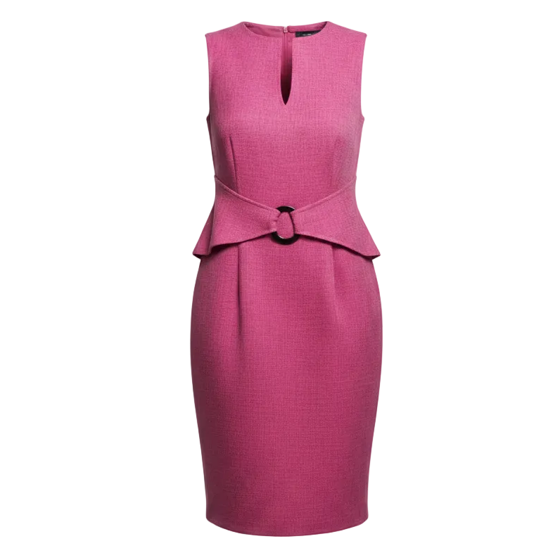 Sheath Midi Dress By David Meister In Pink, Size: 2