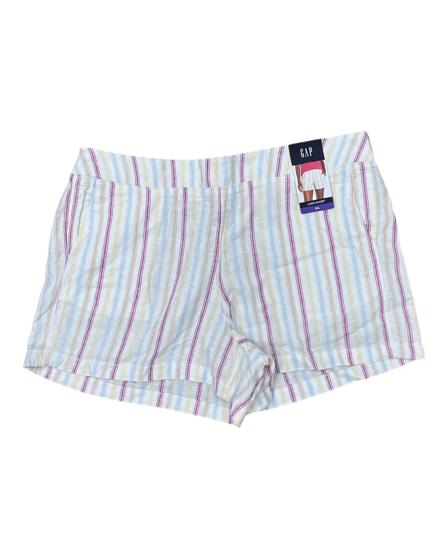 Shorts By Gap In Cream & Purple, Size:Xxl