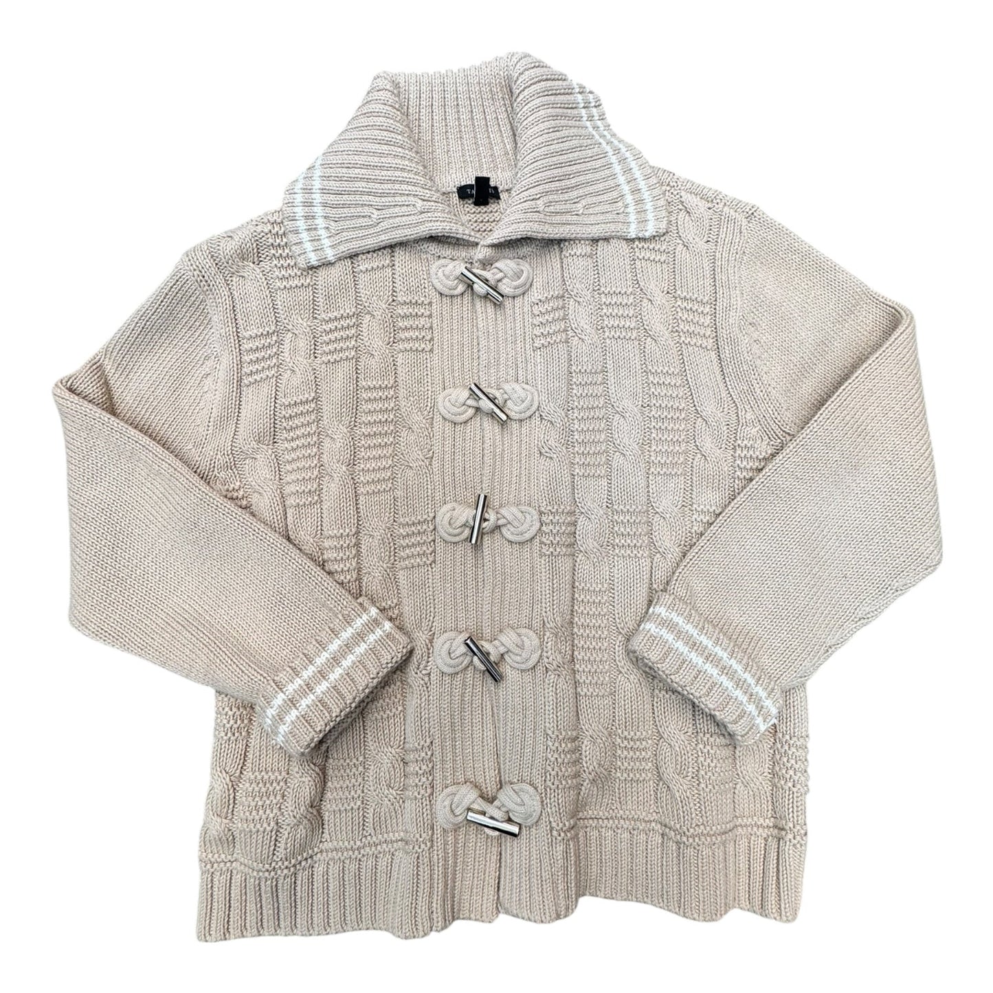 Sweater Cardigan By Talbots In Tan, Size:M