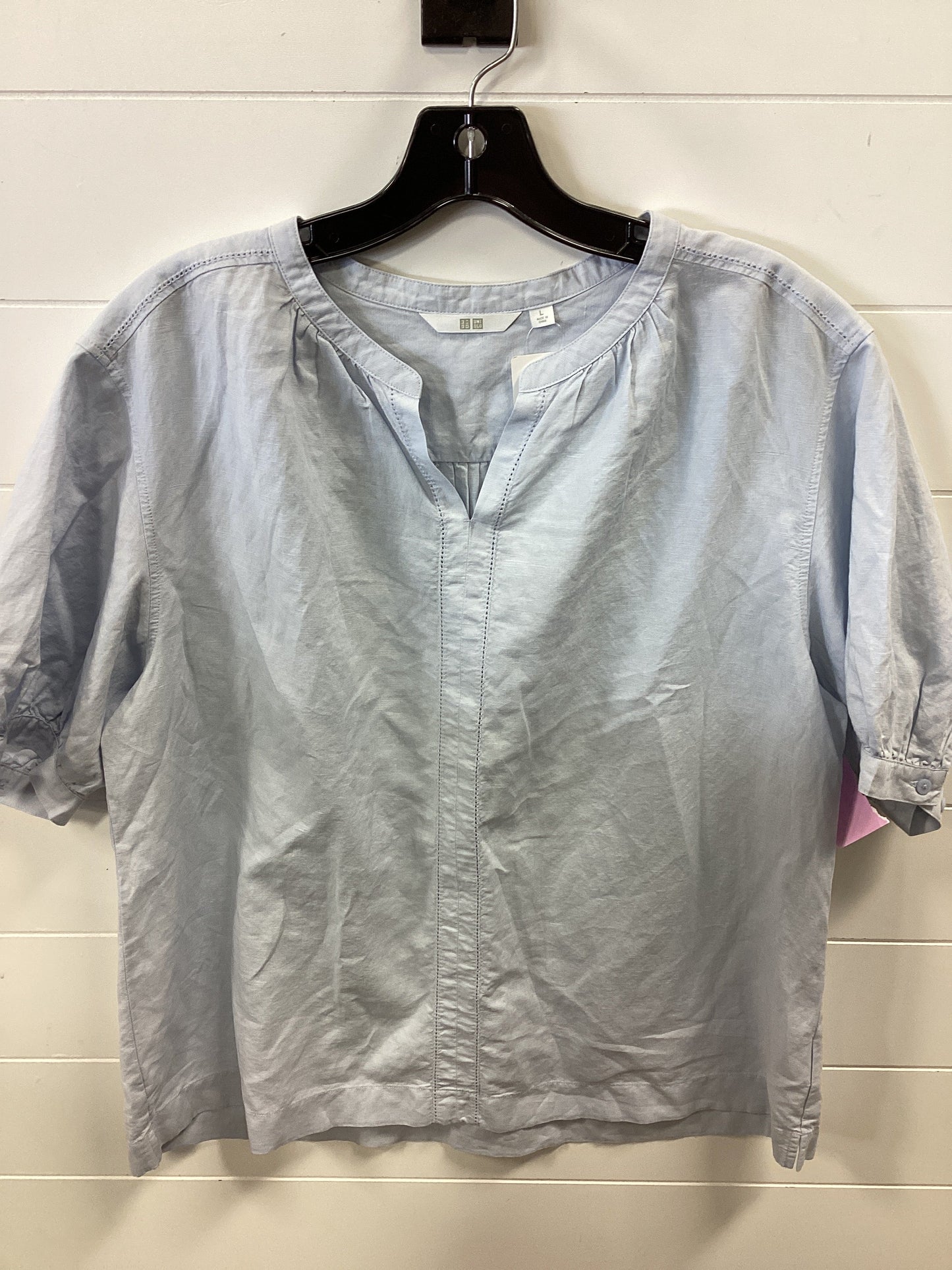 Top Ss By Uniqlo In Blue, Size:L