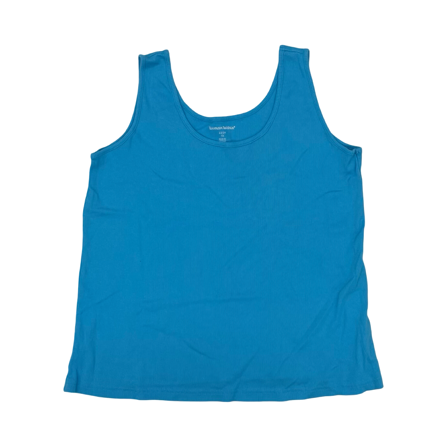 Tank Top By Woman Within In Blue, Size:1X