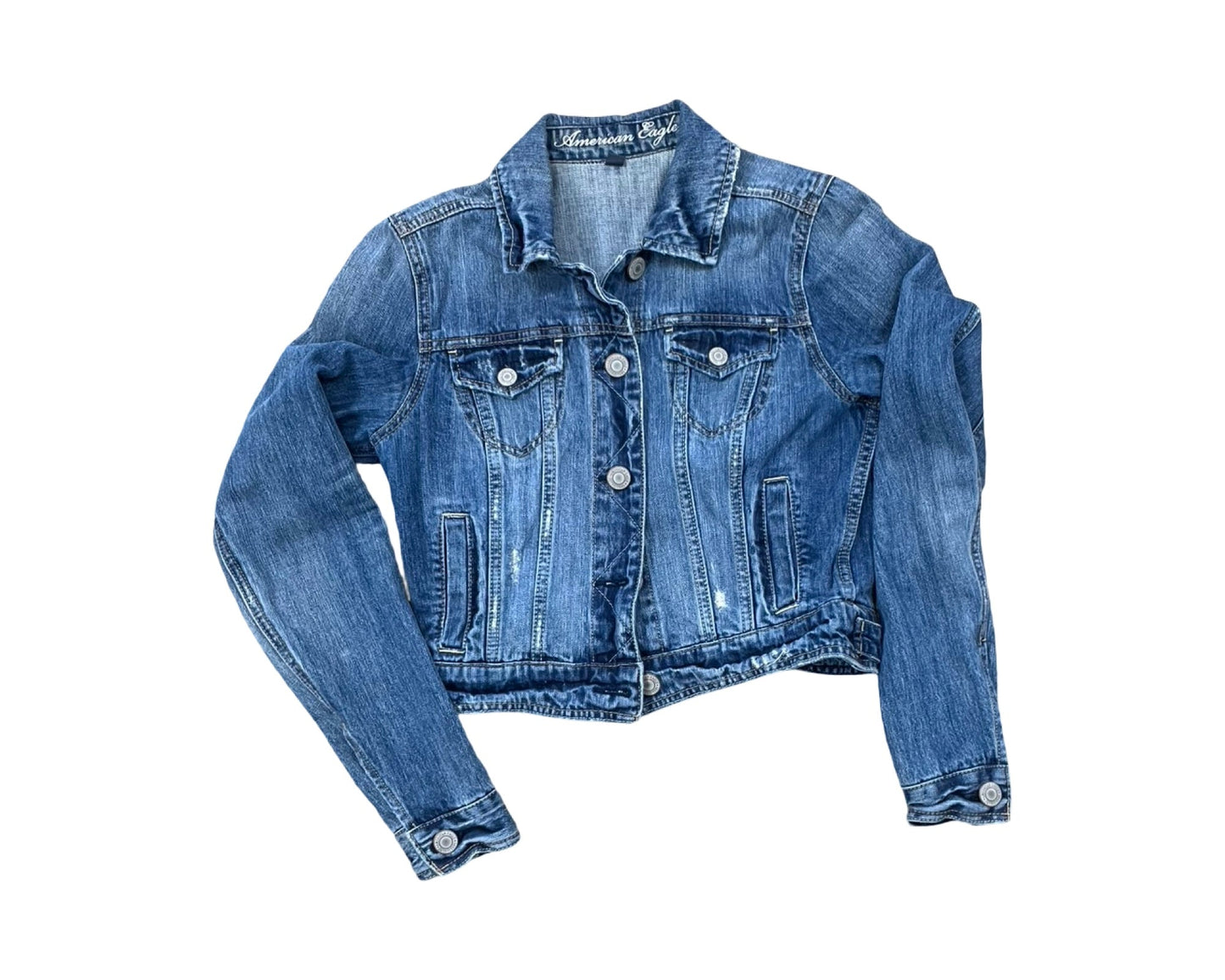 Jacket Denim By American Eagle In Blue Denim, Size:S