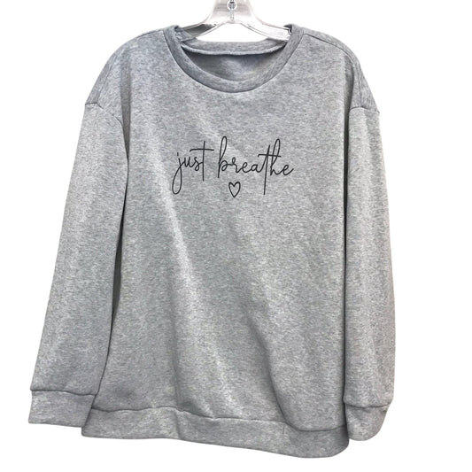 Sweatshirt Crewneck By Shein In Grey, Size:2X