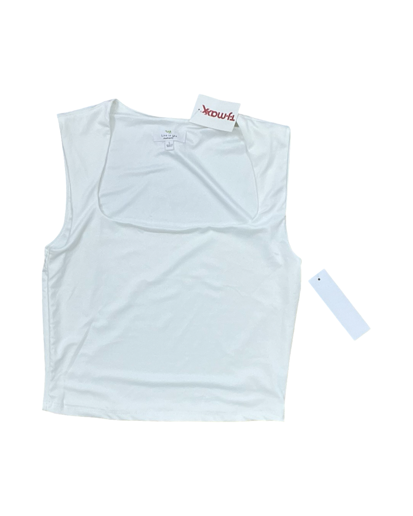 Athletic Tank Top By Live In The Moment In White, Size:L