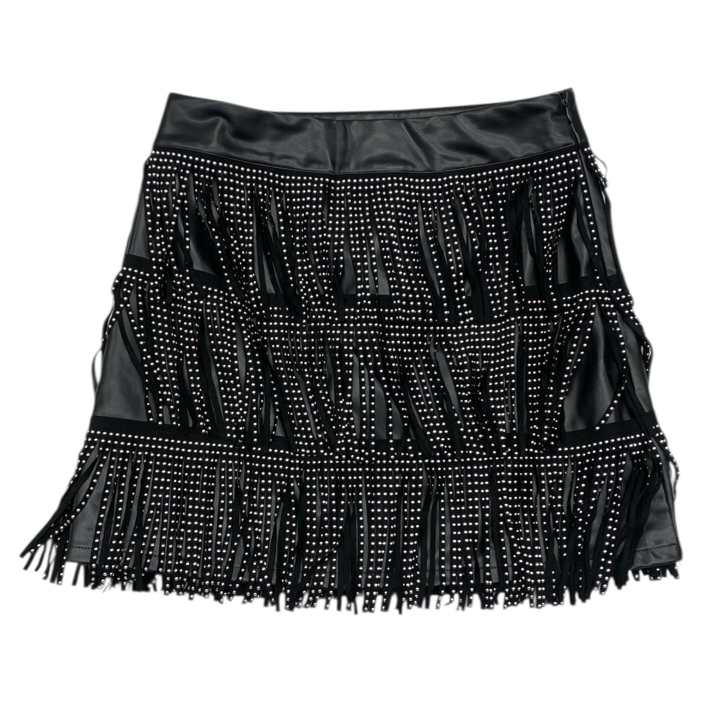 Skirt Mini & Short By Blue B In Black & Silver, Size:M