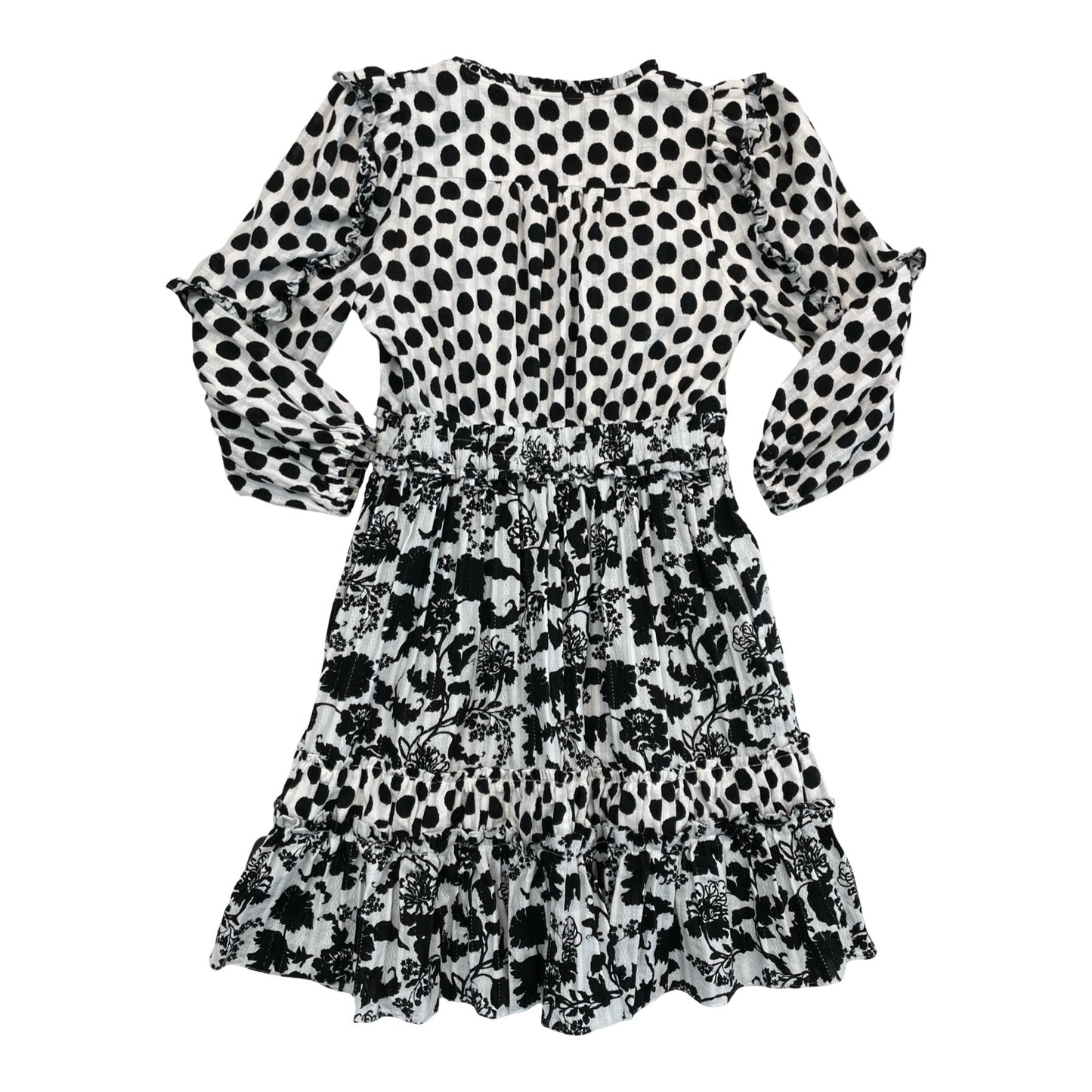 Dress Designer By Diane Von Furstenberg In Black & White, Size:8