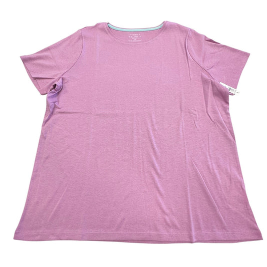 Top Ss Basic By Talbots In Purple, Size:2X