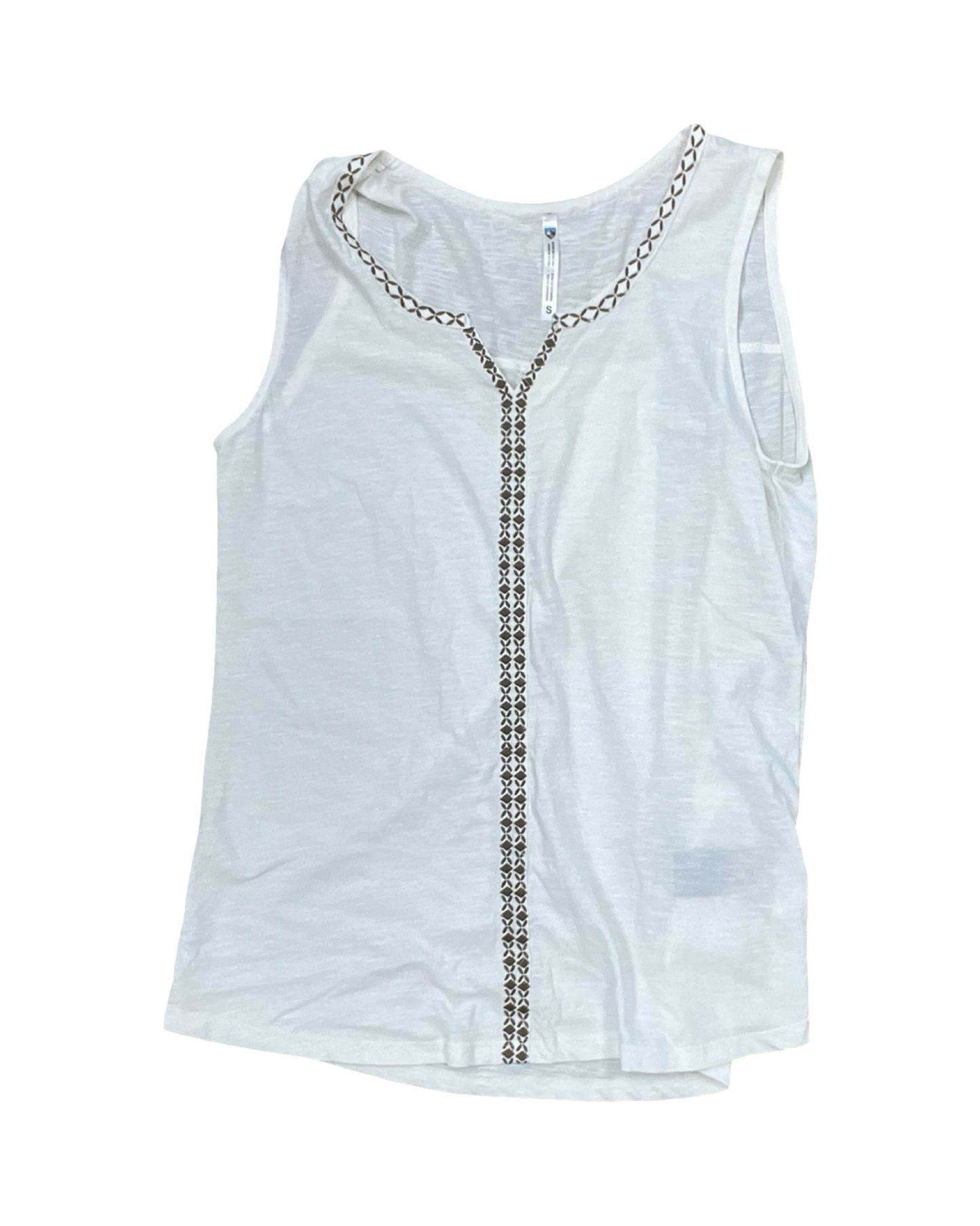 Top Sleeveless By Kuhl In Cream & Tan, Size:S