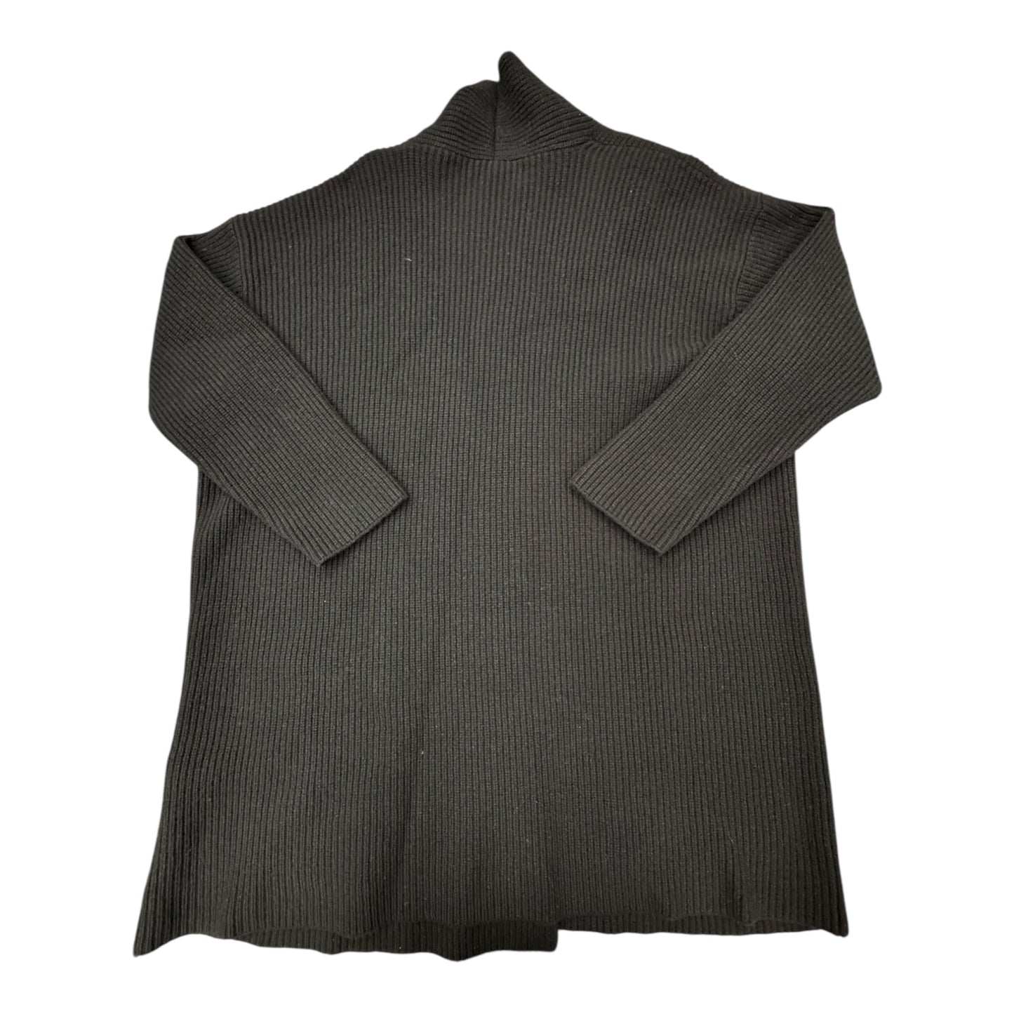 Sweater Cardigan Designer By Eileen Fisher In Black, Size:L
